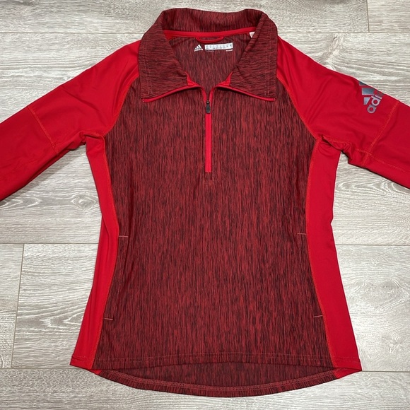 Adidas Climalite Performer Baseline Quarter Zip Performance Pullover Top S - Picture 3 of 16